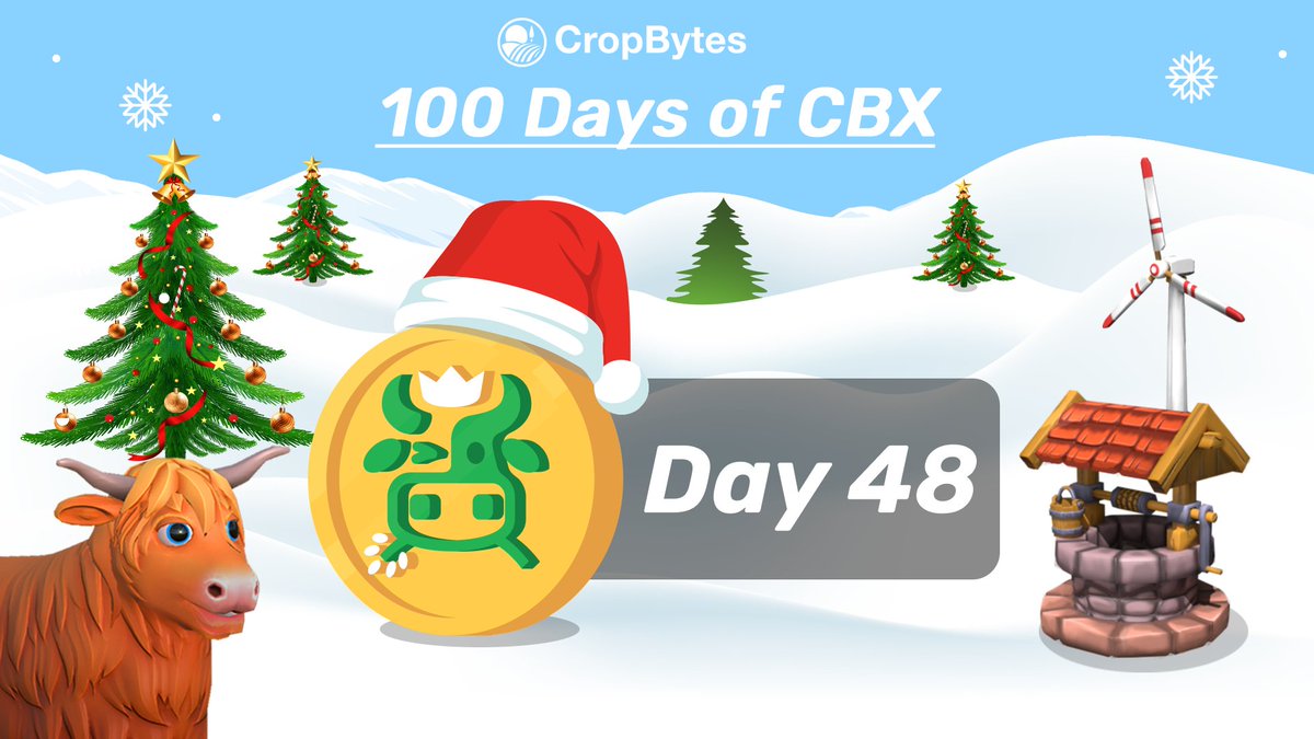 CropBytes's tweet photo. ❄️DAY 48 - 100 DAYS OF CBX❄️

🎁Win CBX every day for 100 days
🏆Rewards pool - $1500 worth CBX

✅Retweet
🏷️Tag your favorite crypto gaming influencer
✅Use #CropBytes $CBX 

Know more: https://t.co/Aiizz9GwQS

#CBX #CropBytes #btc #cryptogame #simulationgame https://t.co/P74IvPmn5X