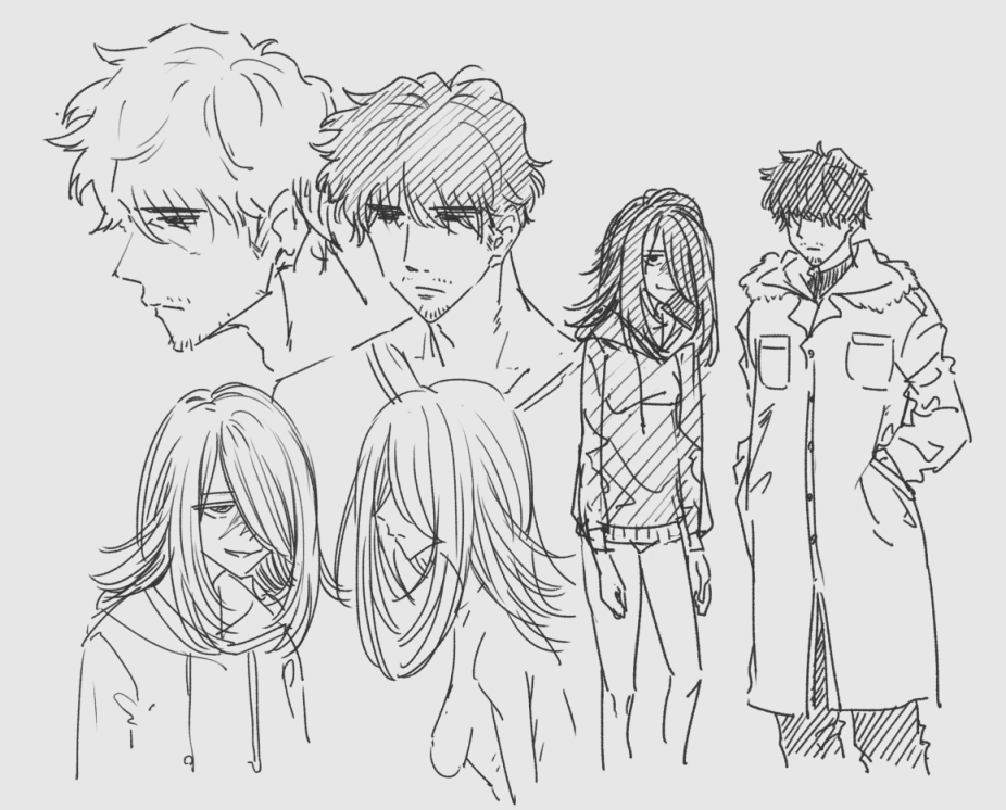 共依存根暗同棲カップルエロ漫画キャラデザ妄想 