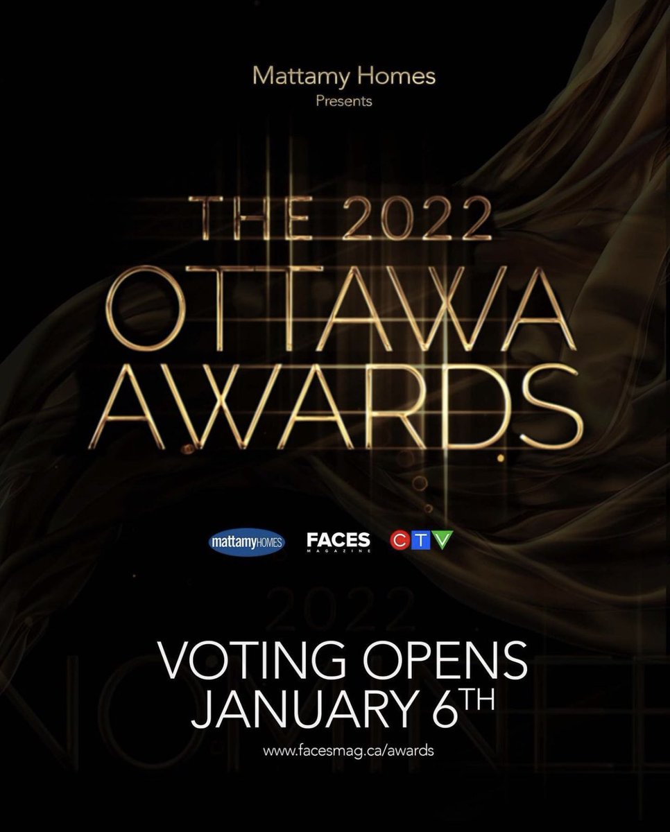 facesottawa's tweet photo. Voting opens today at noon via link in bio 🏆 #ottawa #2022OttawaAwards https://t.co/ME40LLoxra