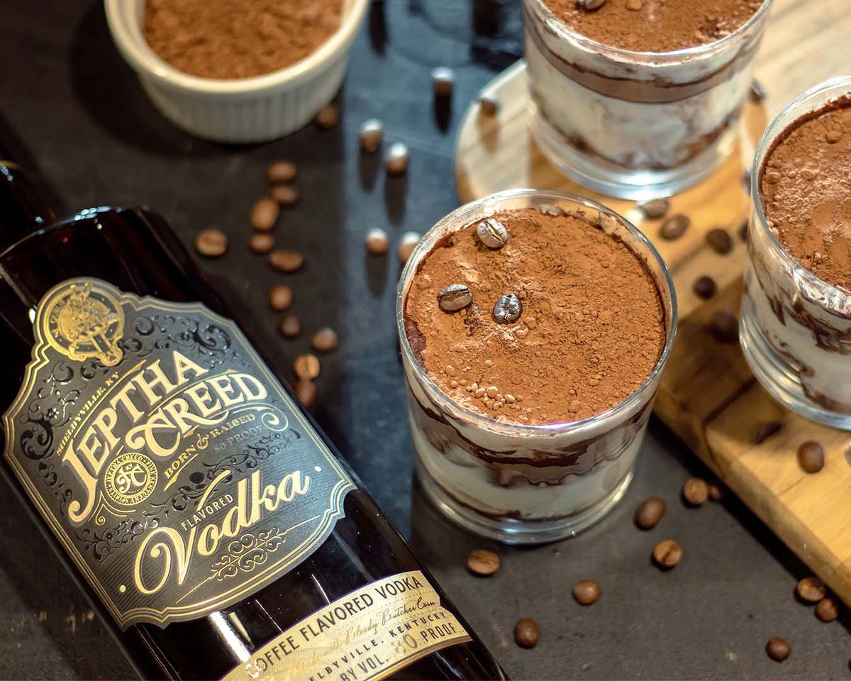 It’s national bean day! We’re proud to use a specialty coffee bean blend from #FantesCoffee in our coffee flavored vodka. Follow the link here to check out the recipe for this delicious coffee tiramisu: jepthacreed.com/cocktail-recip…