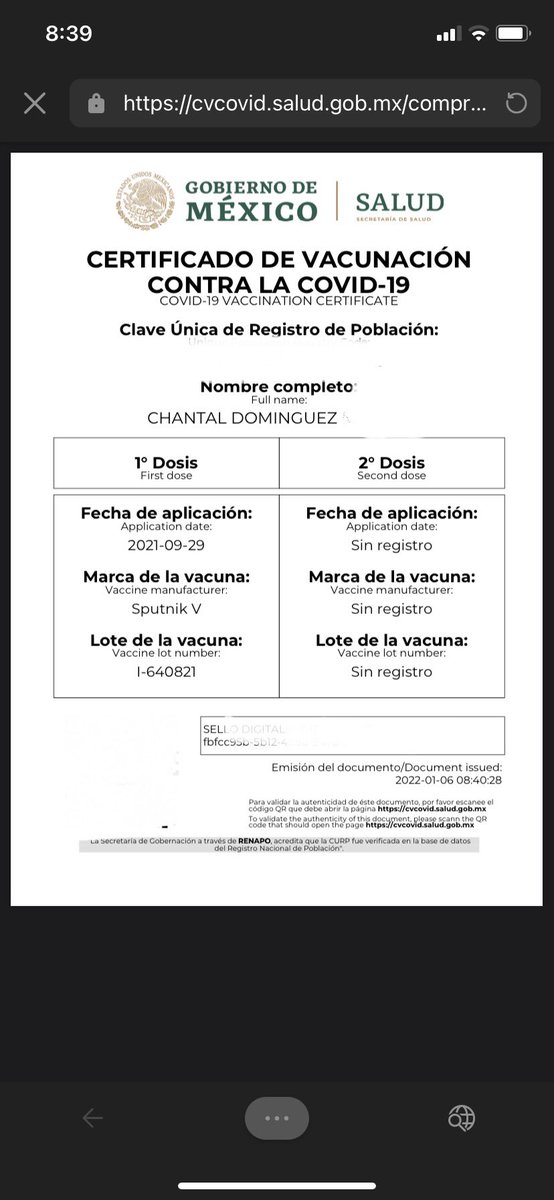 Chanatal_'s tweet photo. @SSalud_mx A mi me sigue apareciendo sin registro la segunda dosis desde hace meses, que puedo hacer en este caso? https://t.co/8p8H4eTDmR