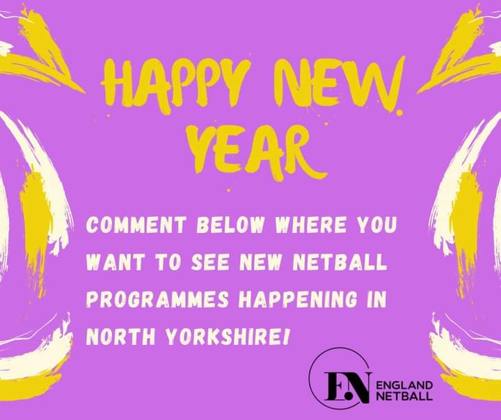 🥳 HAPPY NEW YEAR! 💛
🏐 Want to be involved in netball in 2022? 
💬 Let us know where in North Yorkshire you want to see new England Netball programmes being set up!
👉 englandnetball.co.uk/play-netball/p…