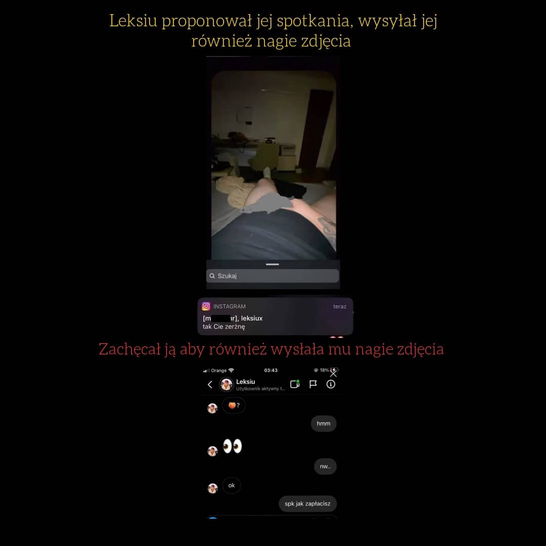 🌐 ᴛʜᴇᴘᴏʟᴀɴᴅɴᴇᴡs 🌐 on X: Leksiu wysyłał nudesy do młodej fanki |  #leksiuisoverparty #Natsu Natsu t.coTfgo1ZXFhl  X