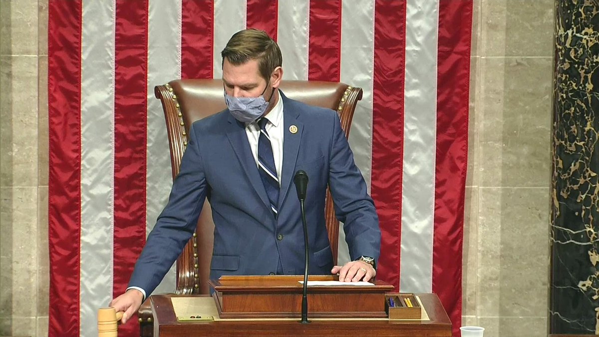 RepSwalwell's tweet photo. For me Jan 6 started as I presided to gavel the House into session. I asked Chaplain Margaret Kibben to lead us in prayer. A few hours later she’d abruptly return to the podium, as the mob descended on the chamber, to pray for all of us. It felt like a last rites for democracy. https://t.co/J4yEPzMrfj