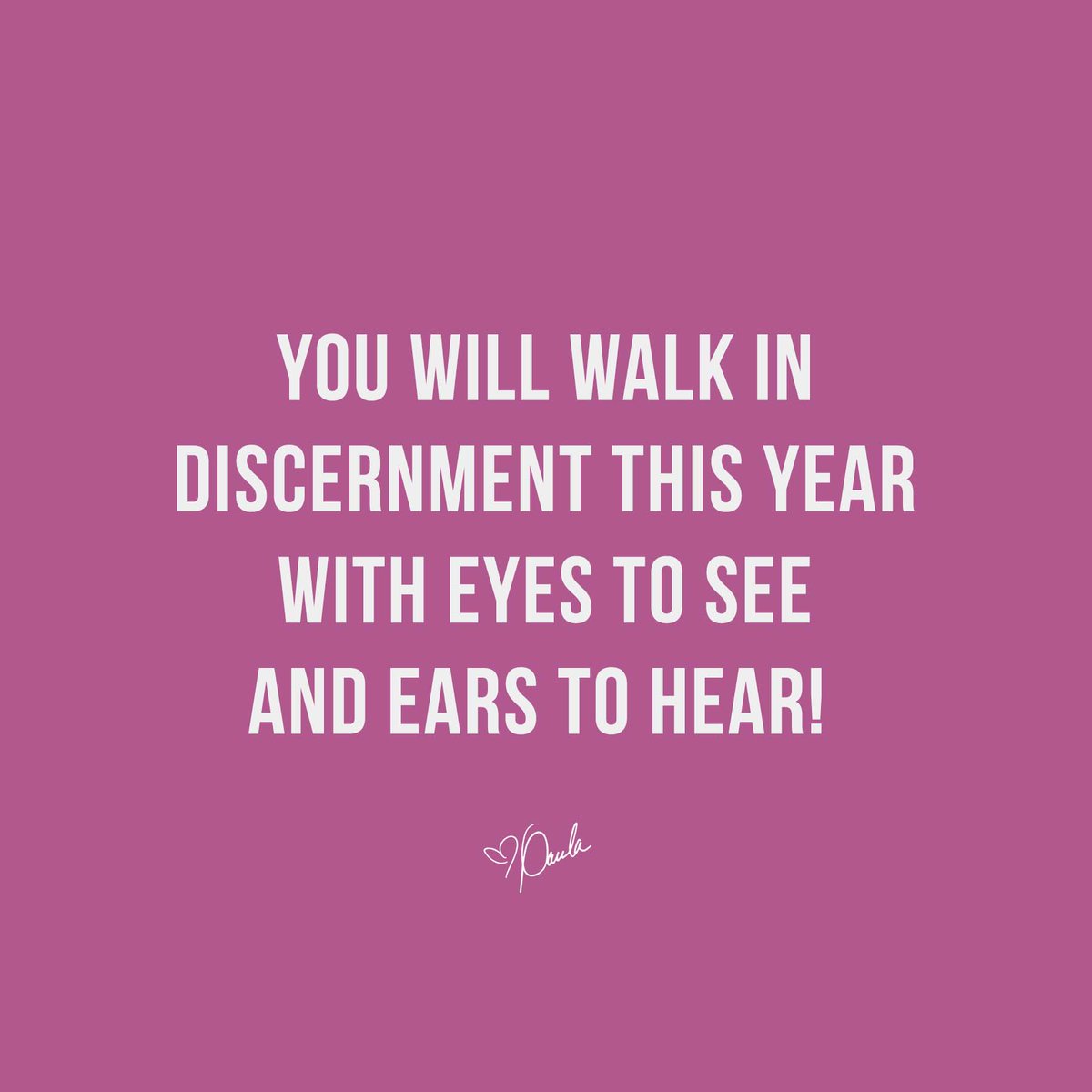Paula_White's tweet image. You will walk in discernment this year with eyes to see and ears to hear!