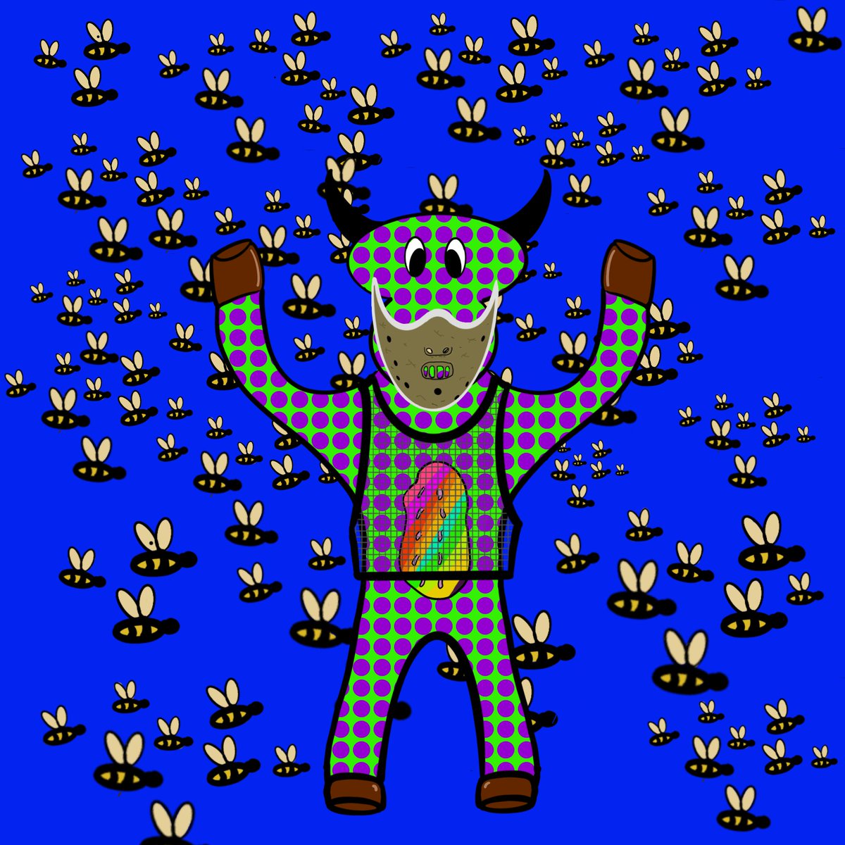 The_FarmNFT's tweet photo. Test Run Day 2 - Psychedelic Cows... Lets see those Mesh Tops and Bees
#NFT #NFTCommunity #COMINGSOON https://t.co/WKMmS13UIC