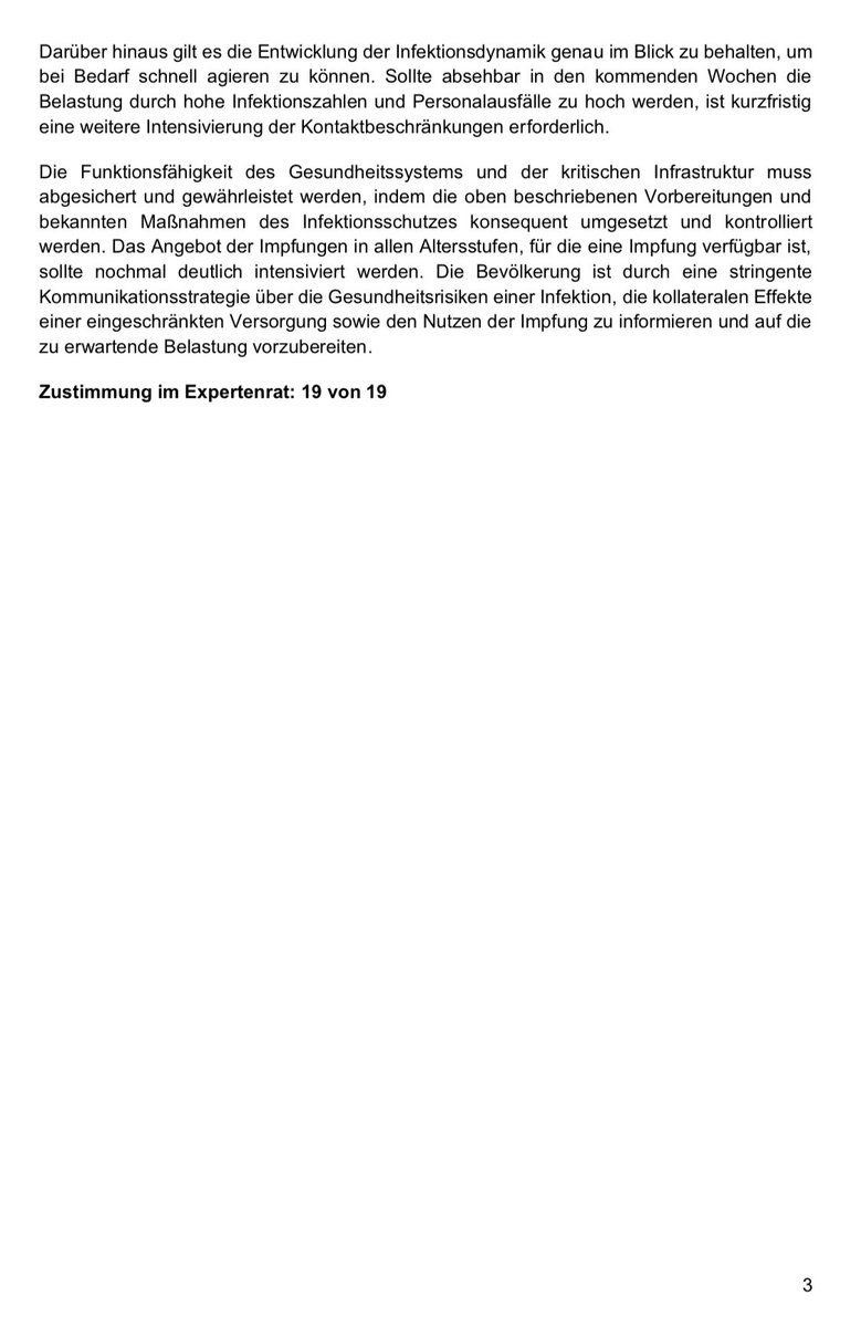 MKreutzfeldt's tweet image. Neue Stellungnahme vom #Expertenrat enthält keine konkreten Empfehlungen zu Quarantänedauer und zusätzlichen Kontaktbeschränkungen: