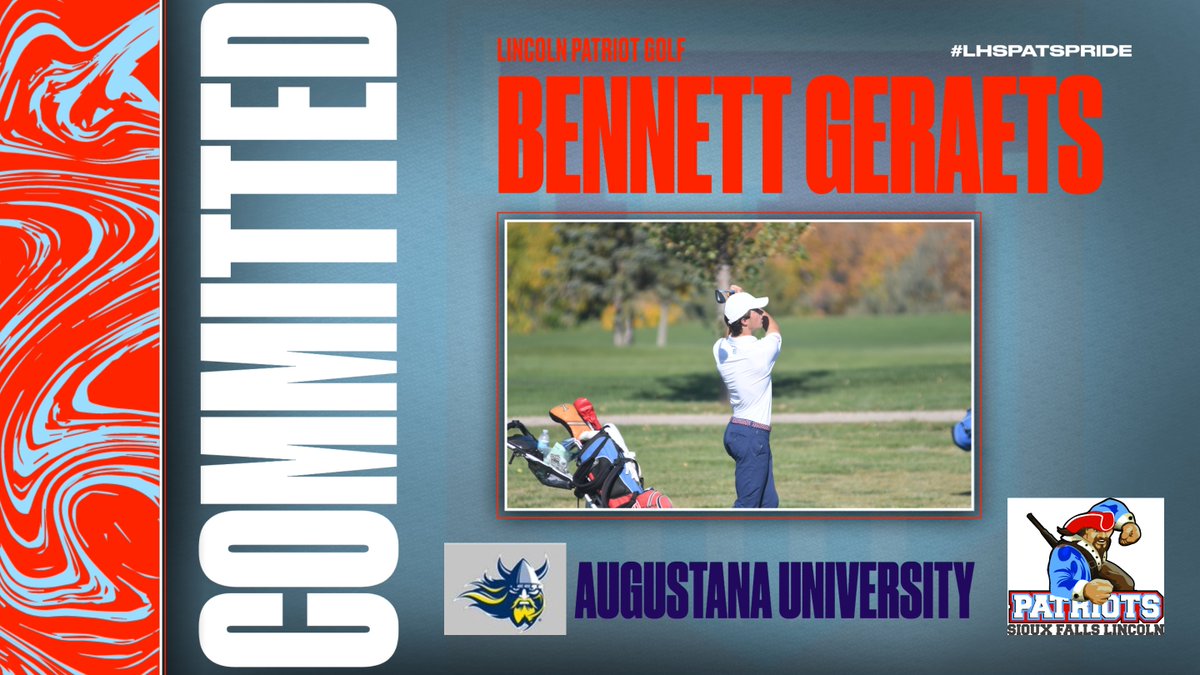 SFLHSPatsGolf's tweet photo. We are excited to see another of our Patriot golfers continuing their education while playing the sport they love!  Congratulations Bennett!!  @GeraetsBennett #FightOn #BuildingChampions #AugustanaU #AlwaysAGreatDayToBeAPatriot https://t.co/PWvGq3RcVa