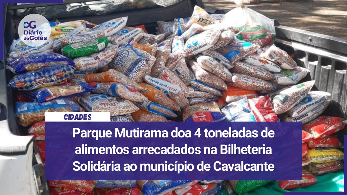 diariodegoias's tweet photo. A Agência Municipal de Turismo e Lazer (Agetul) destina quatro toneladas de alimentos arrecadados no projeto Bilheteria Solidária ao município de Cavalcante.
👉https://t.co/WML1u4zUvI
By @diariodegoias
#Agetul #BilheteriaSolidária #doaçãodealimentos #ParqueMutirama https://t.co/gAWJOezS4w
