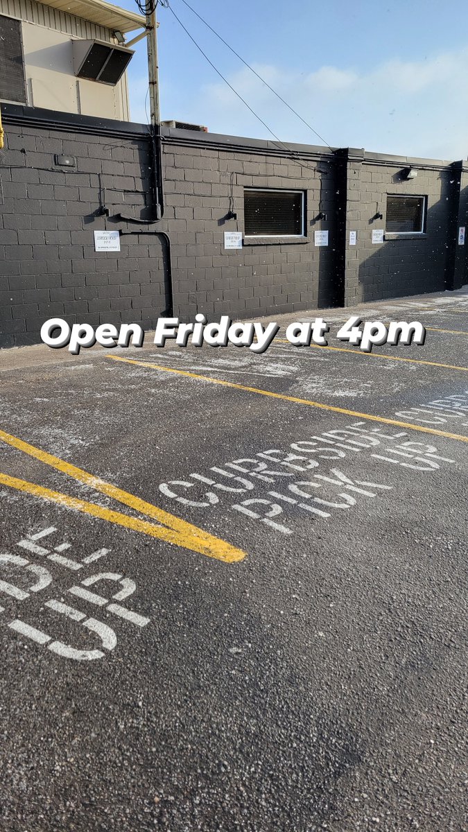 Hey, hey! We are wrapping up our break and ready to get back to it! 
.
Curbside and Takeout resumes on a new, temporary schedule this Friday at 4pm. Our hours during the shut down will be:
👉 Monday- Thursday: 4-8pm
👉 Friday: 4-9pm
👉 Saturday: 1130am-9pm
#curbside #takeout