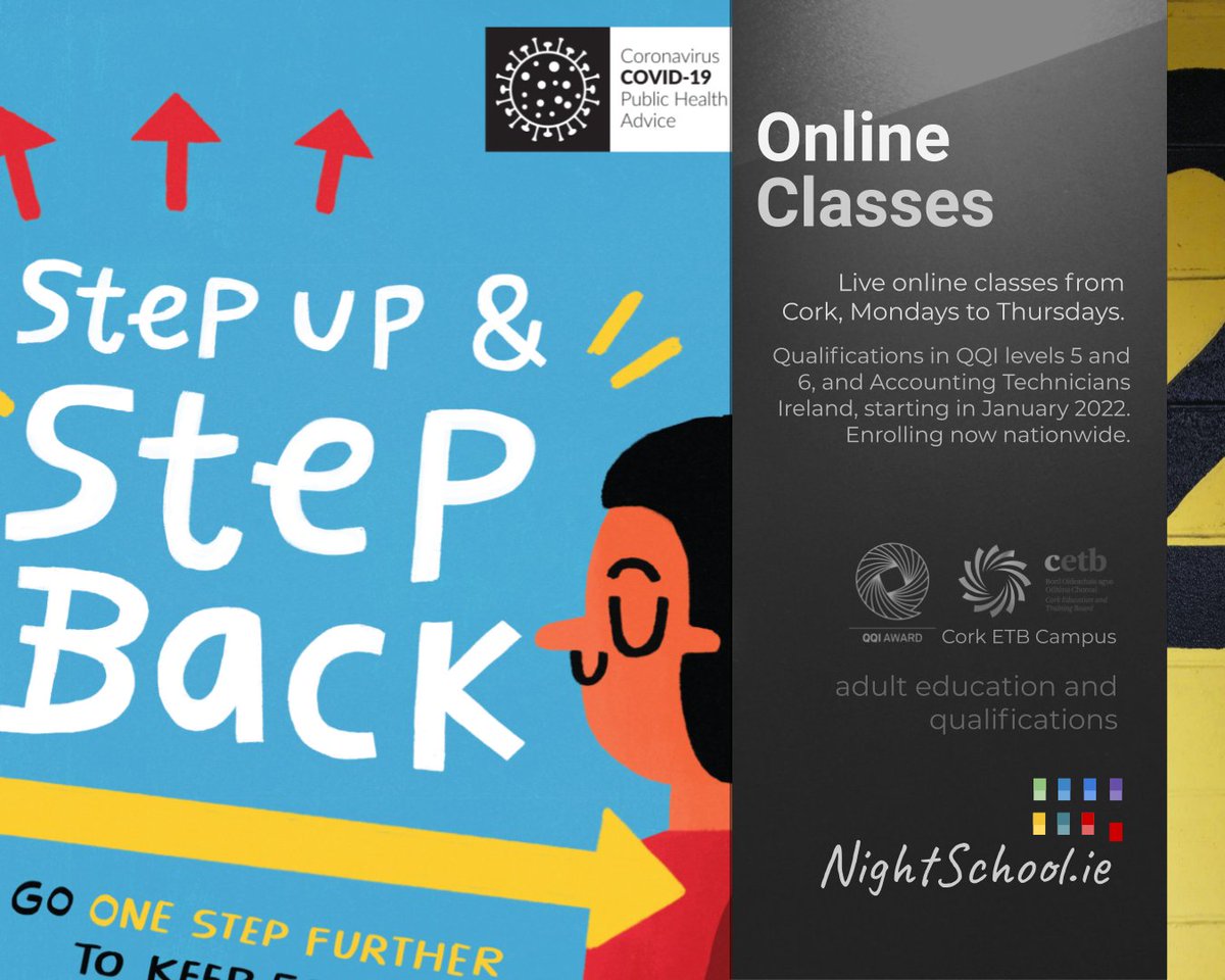 Please note that due to COVID-19 we have decided to step back and we have cancelled all on-site night classes at Mallow College for Spring 2022. Online classes are scheduled as normal.

nightschool.ie