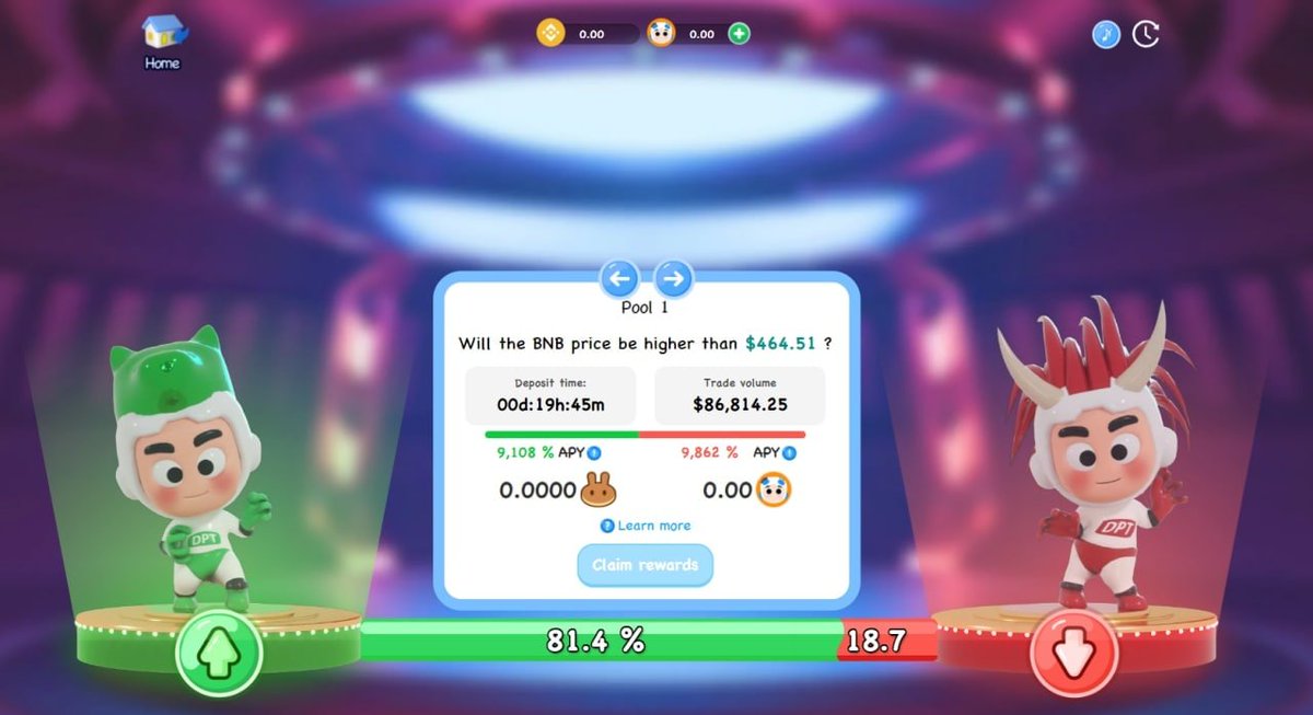 DivinerProtocol's tweet photo. Glad to announce a new prediction live now! You have 24hrs to join! 

Deposit $DPT or DPT-BNB LP to achieve much higher rewards! 

Join link: https://t.co/W9BWqbmBpd, enter "Prediction House!", Go to "Pool1"! 

Web &amp; mobile tutorial: https://t.co/o7zeHNyfao https://t.co/6ugLSGIyxu