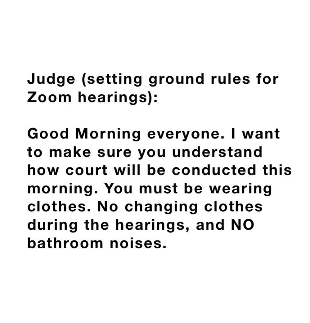 As we transition back to holding all hearings on zoom, ... a gentle reminder: