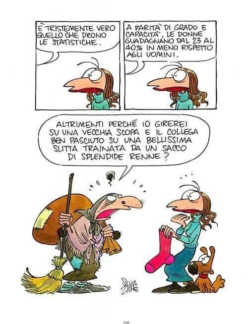 Già...  anche con la #Befana   DIS-PARI  opportunità... 🤦‍♀️😔 col collega ben panciuto… #DisparitàdiGenere