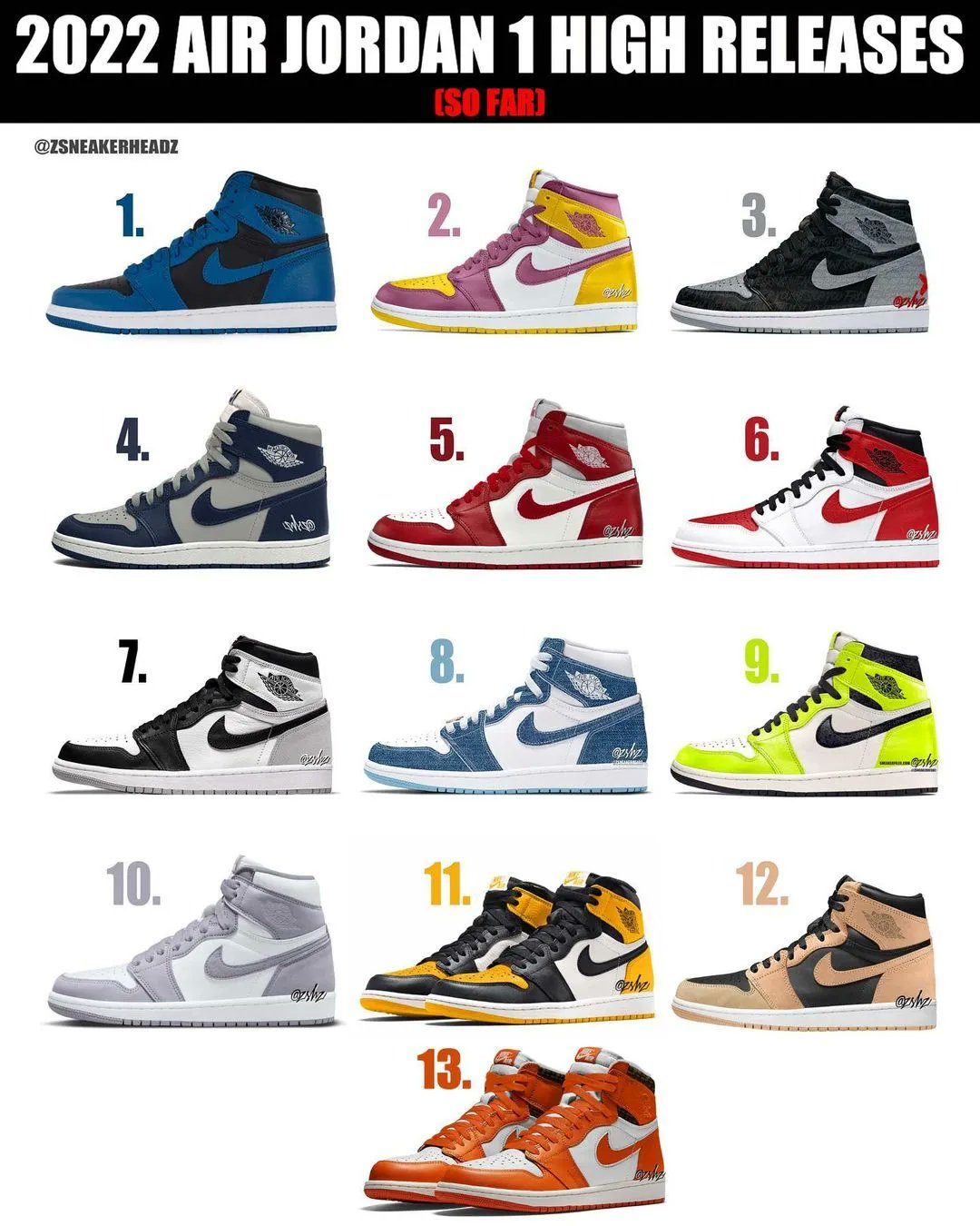 all jordan 1 releases