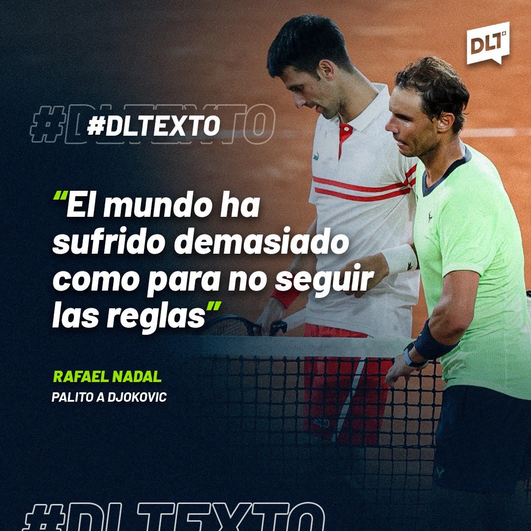 DLTSports_'s tweet photo. 🗣#DLTEXTO | SI TE LO DICE RAFA

Sigue el escándalo del Melbournazo. Ahora, salió el papá de Nole... Nadal le tiro sus darditos al N°1 que, sin duda, postula al "hermanito te estay pegando el show" del año.

#DLTEXTO #Nadal #Djokovic #AustralianOpen #VacunateMijo #Obedece https://t.co/rflQZjHp1n