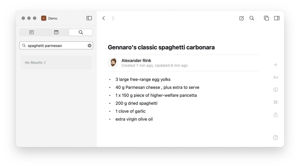 rcvd_io's tweet photo. Am I the only one who would have expected that @craftdocsapp would find a recipe if you searched for two of the ingredients? #TfTFails https://t.co/WHBpkaCJre