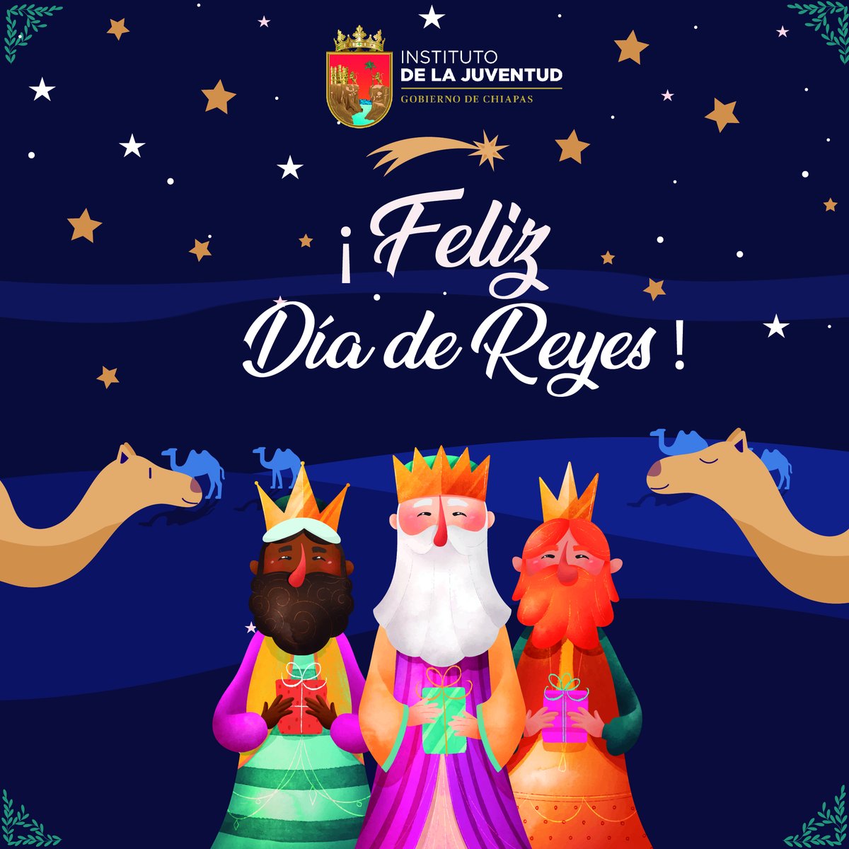 IJECH_Chiapas's tweet photo. 👑 ¡Feliz Día de Reyes! Les desea el equipo del #IJECH
Disfruta la alegría de este día con tus seres queridos. 🌟
#JuventudesDeCorazón https://t.co/OdJJy3RTxZ