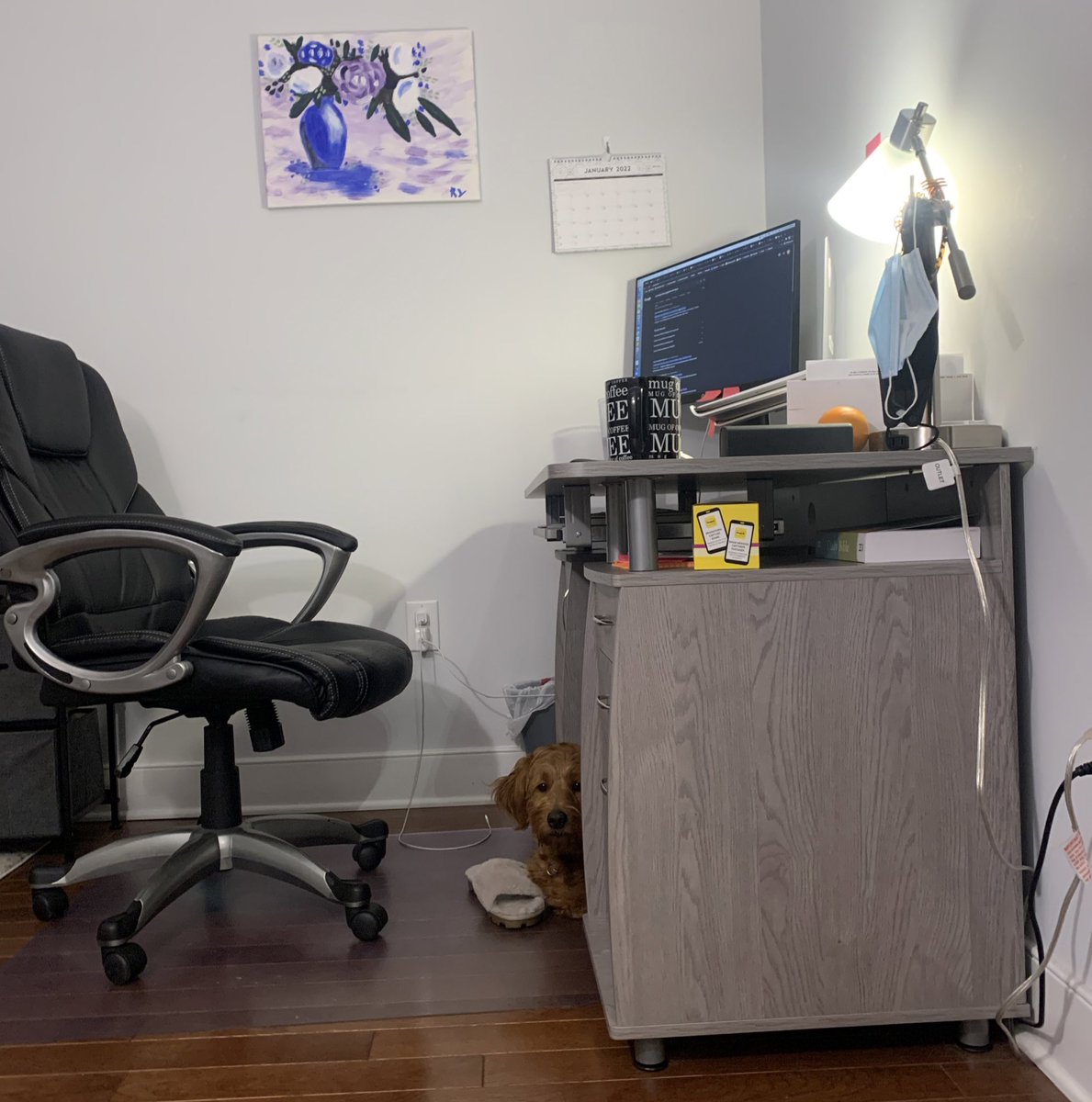 This is most often what my #remote work setup looks like. 😂🐶 #wfh #remotework