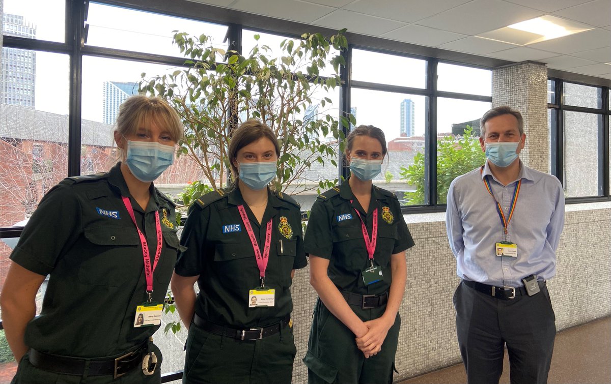 Good to meet midwives Stacey, Aimee and Camella from the @Ldn_Ambulance Maternity care team today. They support our staff and volunteers and help improve the care we provide for mums and babies. #TeamLAS