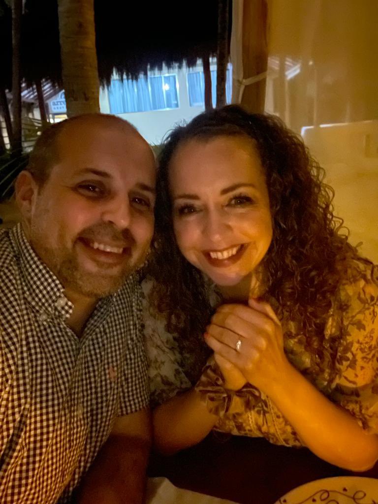 So someone said yes to this idiot ✈️☀️💍🥂 #futuremrsfulgoni #engaged