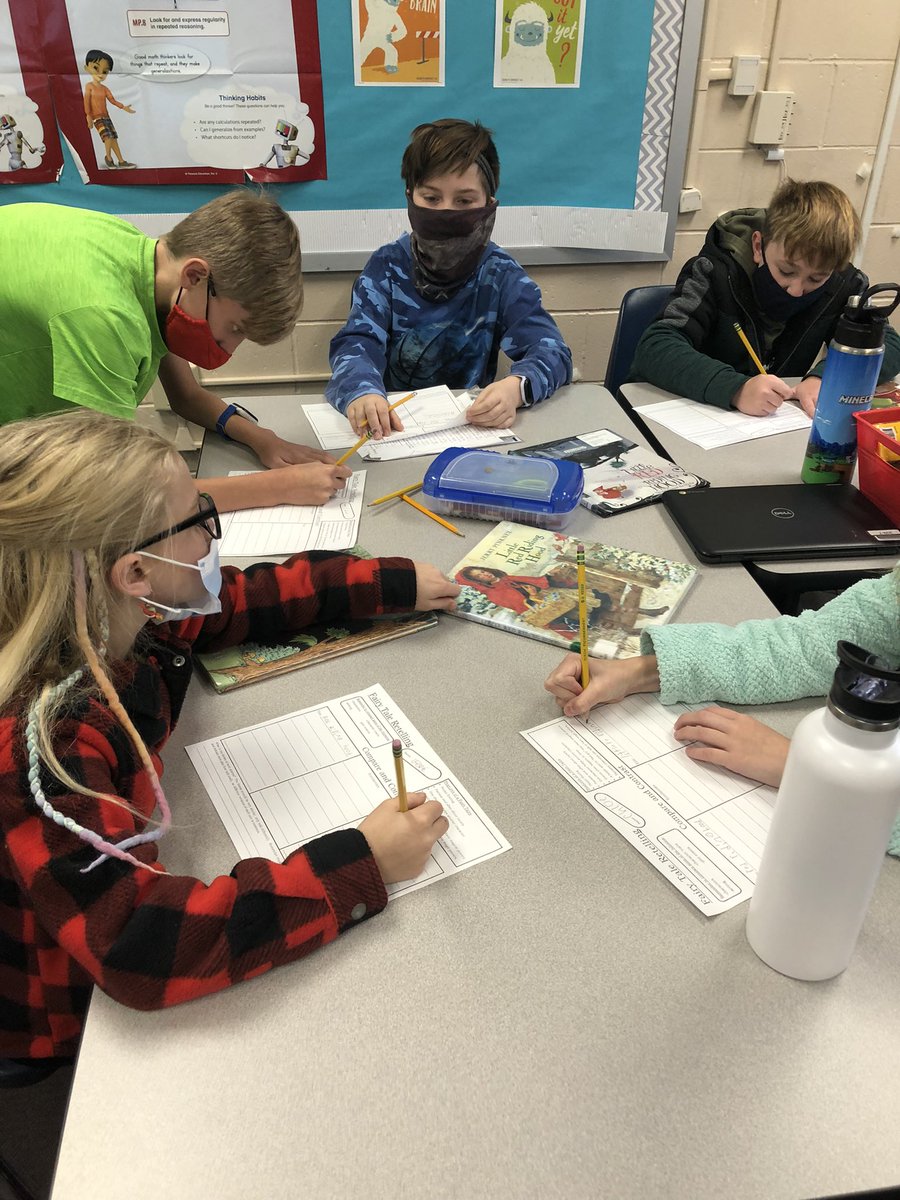 moore_uve's tweet photo. This morning during ELA students read two different versions of a popular #fairytale and then with their partner they compared each version. I observed quality discussions and thinking while identifying various features of a fairy tale.  #UVEMADE https://t.co/upRvkJSucC