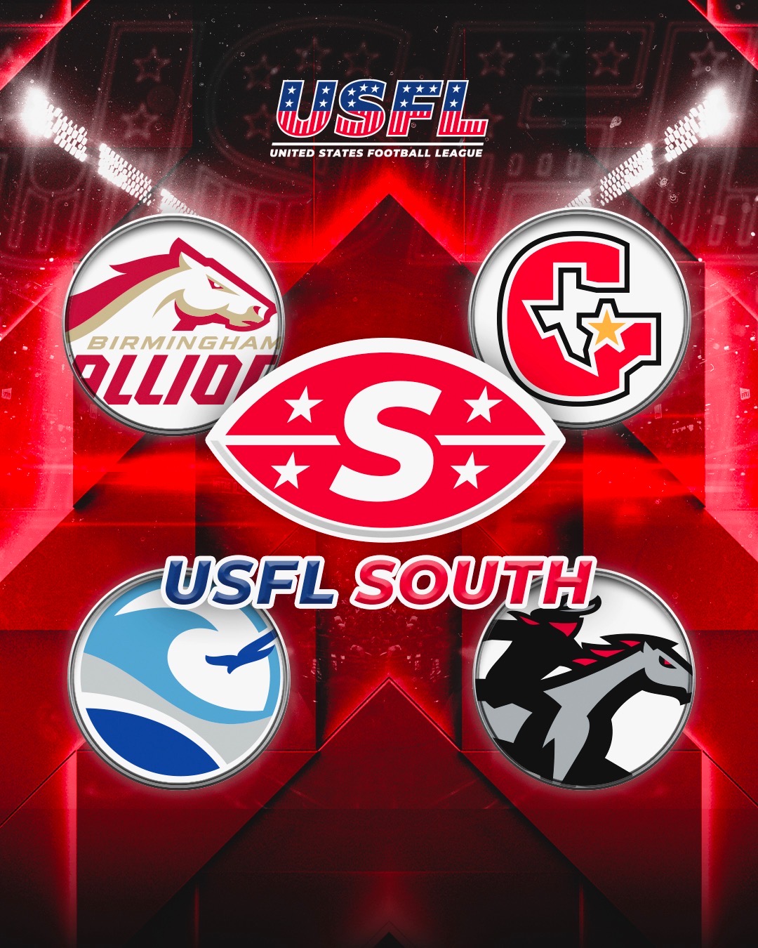 Usfl The South Division Logo Is Here Rt If You Are Rolling With The South T Co Yzm363wpuh Twitter