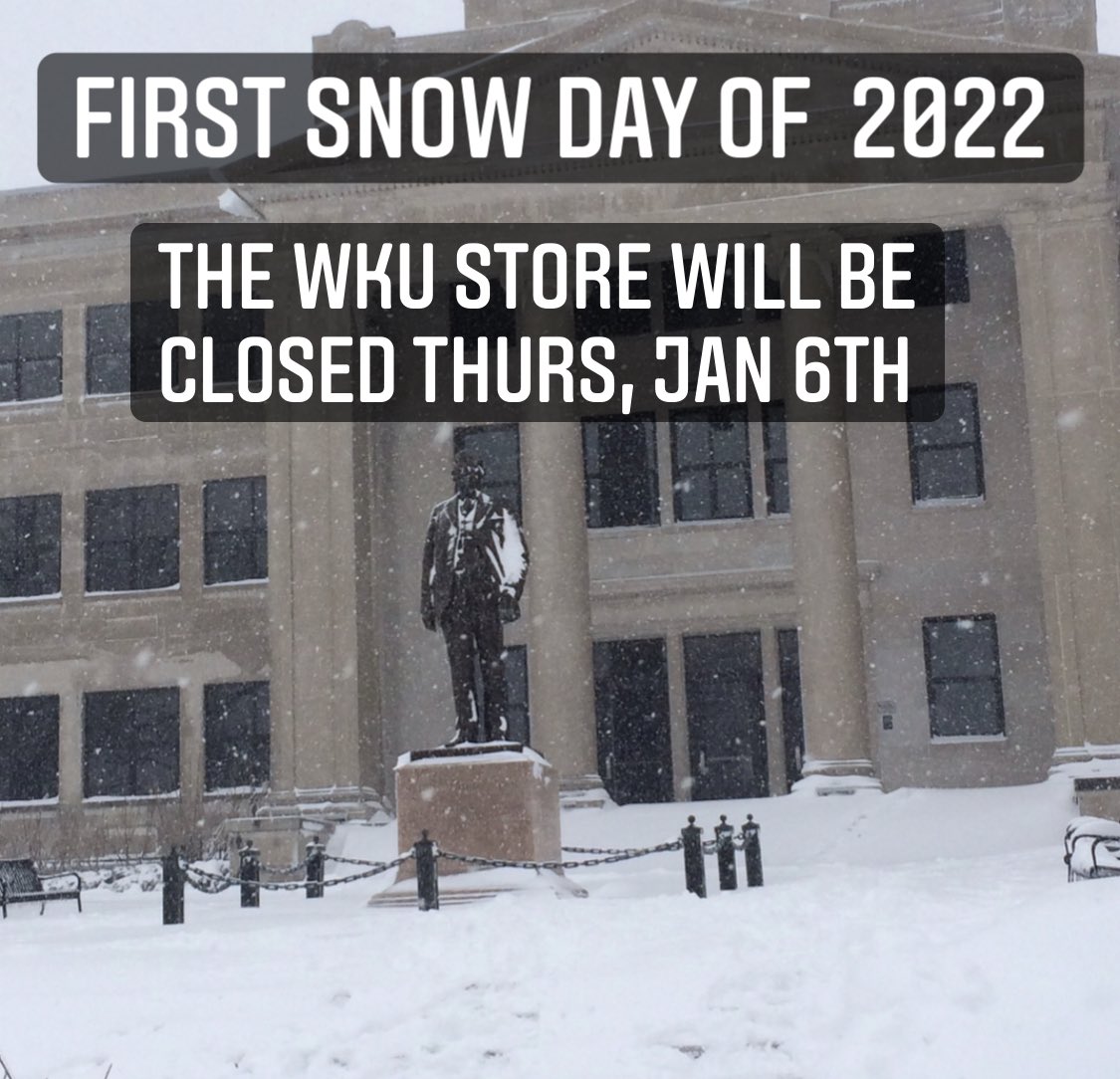 Who doesn’t want to start this new year with a beautiful clean start? #closed #snowday #wku