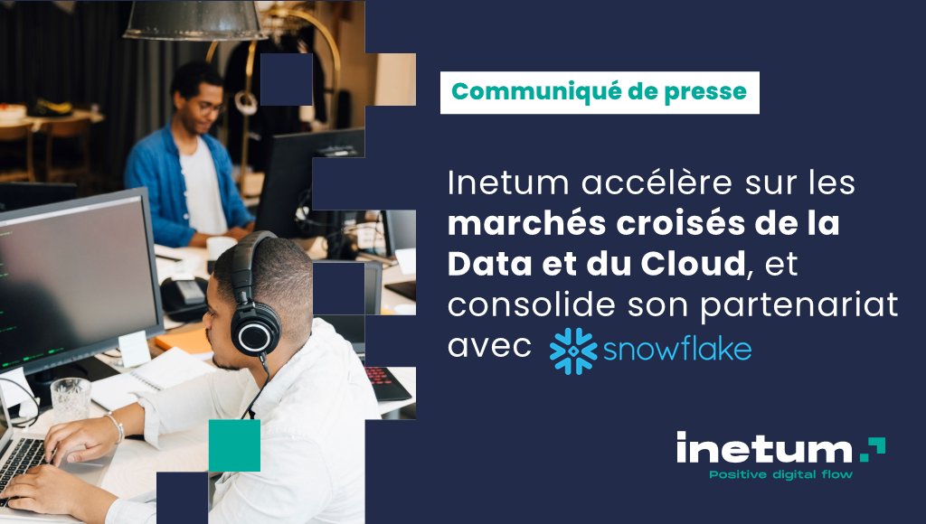 [#Presse] Inetum accélère son développement sur les marchés de la #Data et du #Cloud grâce à une maîtrise unique de la solution de @SnowflakeDB_FR        

Pour en savoir plus ▶ inetum.com/fr/presse/data…

#WeAreInetum #Positivedigitalflow #Partenariat