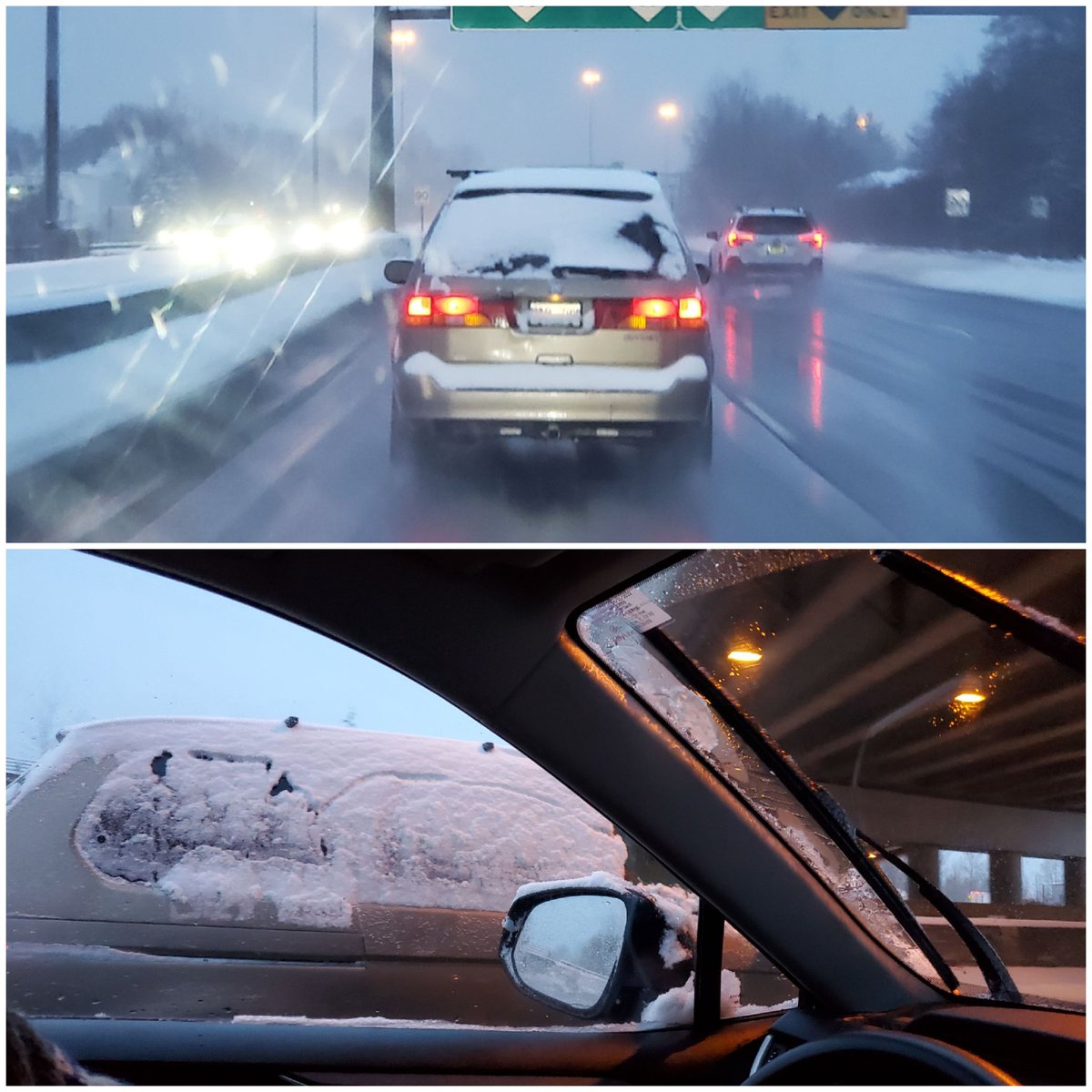 picantisimo's tweet image. Come on people. Clean your freaking car.
This is a hazard.
And  he/she only cleaned enough of the windshield to see ahead. #BCStorm
#bcdrivers