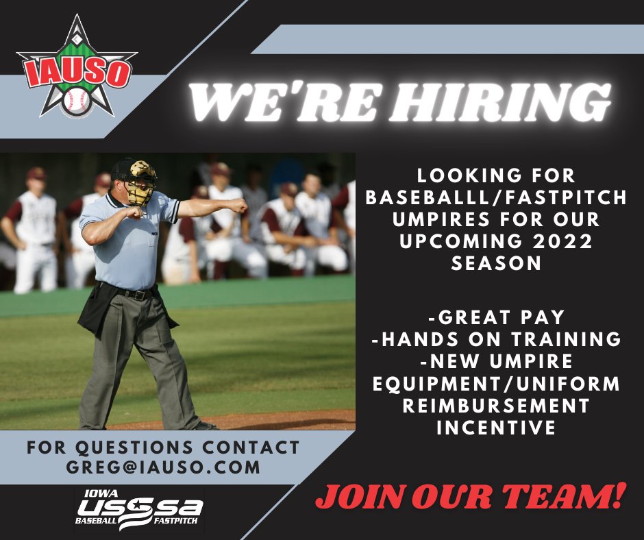 midwestusssa's tweet photo. We're Hiring - Join our team! 

Great opportunity for part time work, with great pay for our upcoming 2022 season!

For more information and to apply click below:

https://t.co/3MFjPcMSPd https://t.co/oLO9wp45Ga