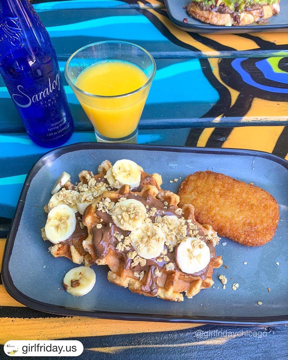 Is it the weekend yet? We’re ready for some brunch! #Repost @girlfriday.us
・・・
Sunday means brunch! 🐝These Belgian waffles were to die for!! Who else loves Nutella with waffles? 🧇 Share brunch posts!#girlfridaybrunch 
-
#brunch #sundaybrunch #brunchtime #brunchoutfit