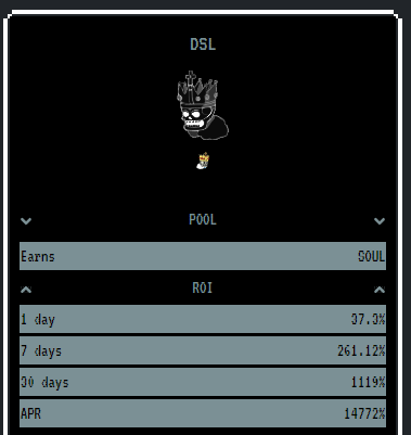SOULdiers!

Over 200 million #SOUL are in the pool. Get your peace of this beautiful cake while it's running. This pool is set up to last only for a week!

#BSC #Yieldfarming #BSCGem