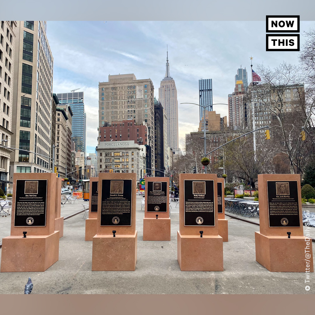 nowthisimpact's tweet image. A new pop-up display has been spotted in New York City, courtesy of the folks at 'The Daily Show with Trevor Noah.'