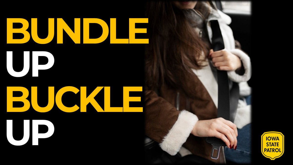 iowastatepatrol's tweet photo. 🌡️It's bitter cold out there today! Despite the sun, wind chill temps are well into the double digits. Being properly dressed and properly secured with a seatbelt could save your life in a crash. #BundleUpBuckleUp #PlayItSafe #ThisIsIowa #WinterDriving https://t.co/S4IoF3ifCi