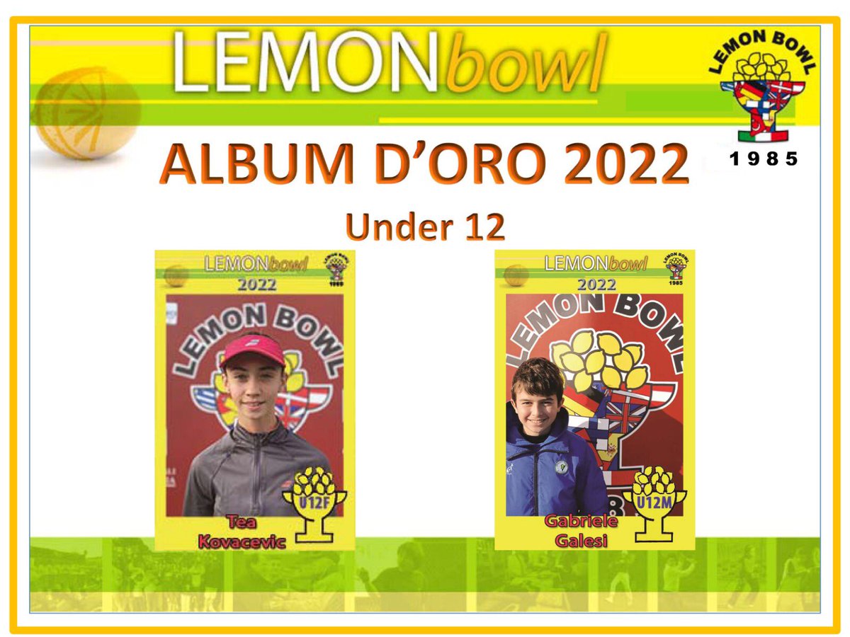 Lemonbowl1985's tweet photo. I nuovi campioni del Lemon Bowl 🏆

Tommaso Pantò (U10) 🔵
Nicole Scarpino (U10) 🟣
Gabriele Galesi (U12) 🔵
Tea Kovacevic (U12) 🟣
Leonardo Leti Messina (U14) 🔵
Emma Montebello (U14) 🟣

#lemonbowl #lemon22 #tennis https://t.co/BMx0NJT2po