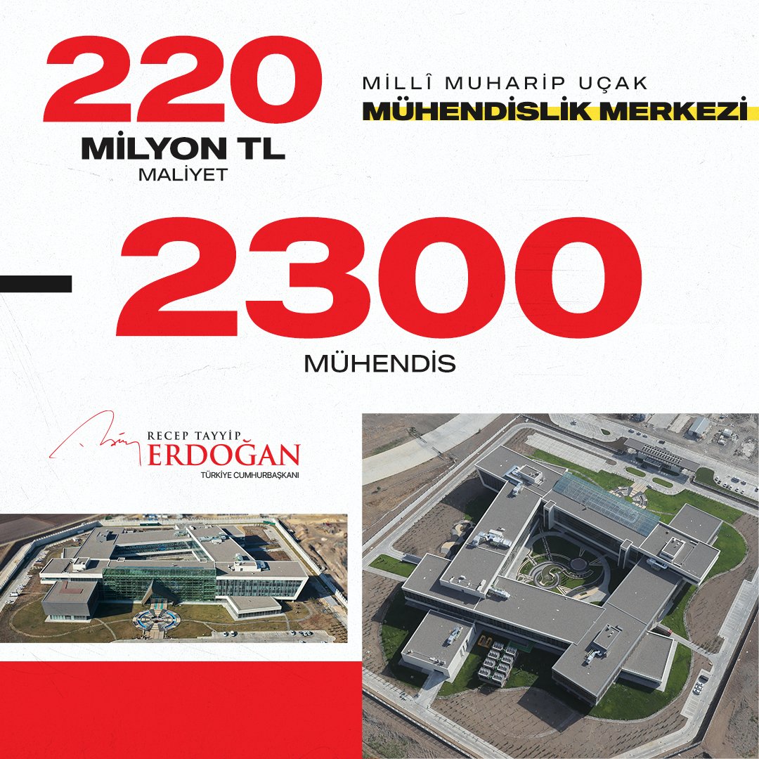 Bugün, Millî Muharip Uçak Projemizin kalbi olacak Mühendislik Merkezimizin açılışını gerçekleştirdik.

Uçağımızı inşallah 2023 yılında hangardan çıkarıp bütün dünyaya göstereceğiz.