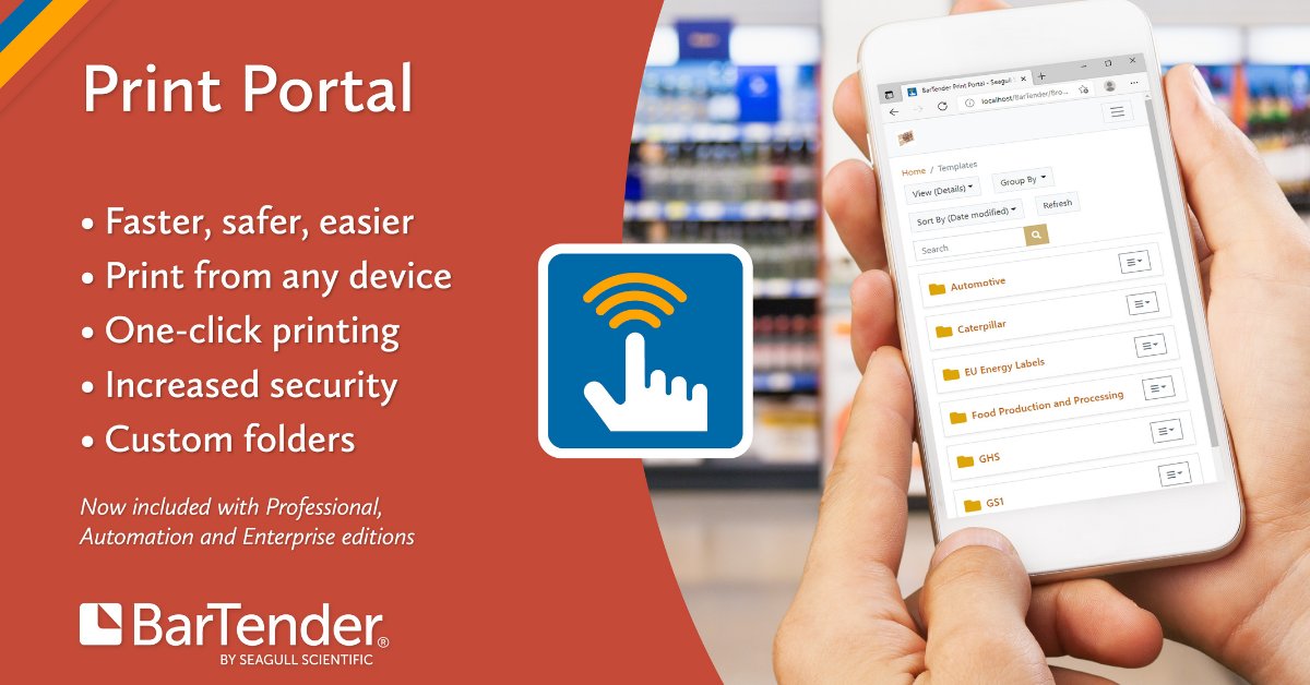 Begrænse tjener Skru ned BarTender by Seagull Scientific on Twitter: "The power to print anywhere, anytime — BarTender 2022 includes an updated Print Portal, available in Professional, Automation and Enterprise Editions. Visit https://t.co/gu93c0M7kw to download BarTender Begrænse tjener Skru ned BarTender by Seagull Scientific on Twitter: "The power to print anywhere, anytime — BarTender 2022 includes an updated Print Portal, available in Professional, Automation and Enterprise Editions. Visit https://t.co/gu93c0M7kw to download BarTender