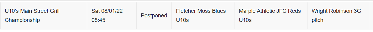 EMJFL's tweet photo. U10s Cancellation, Fletcher Moss unable to play, pitch and ref available. https://t.co/47NvBaz1zg