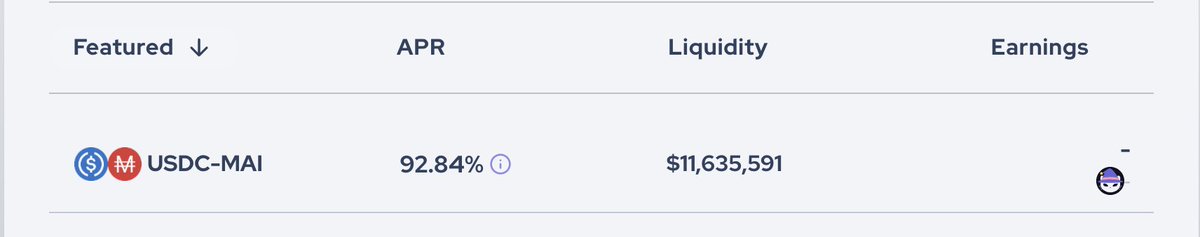 QiDaoProtocol's tweet image. Over 90% on stables in @SpookySwap 🤯

Strategy time:
1) Create TSHARE-FTM LP on Spooky
2) Throw it in @beefyfinance to compound rewards (900%+ APY)
3) Take beefy receipt token and deposit in @market_xyz and borrow MAI (-30% APR)
4) Stake MAI-USDC pair on @SpookySwap (90% APR)