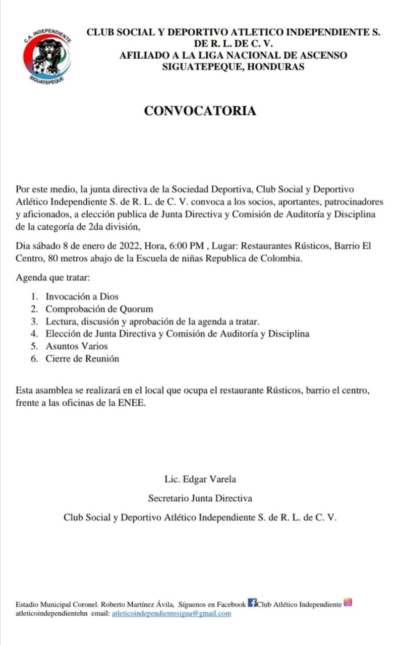 C. A. Independiente on X: El Club Atlético Independiente informa la  actualización de la cuota social para todas las categorías aprobada en  reunión de Comisión Directiva. Info y precios ➡️    /