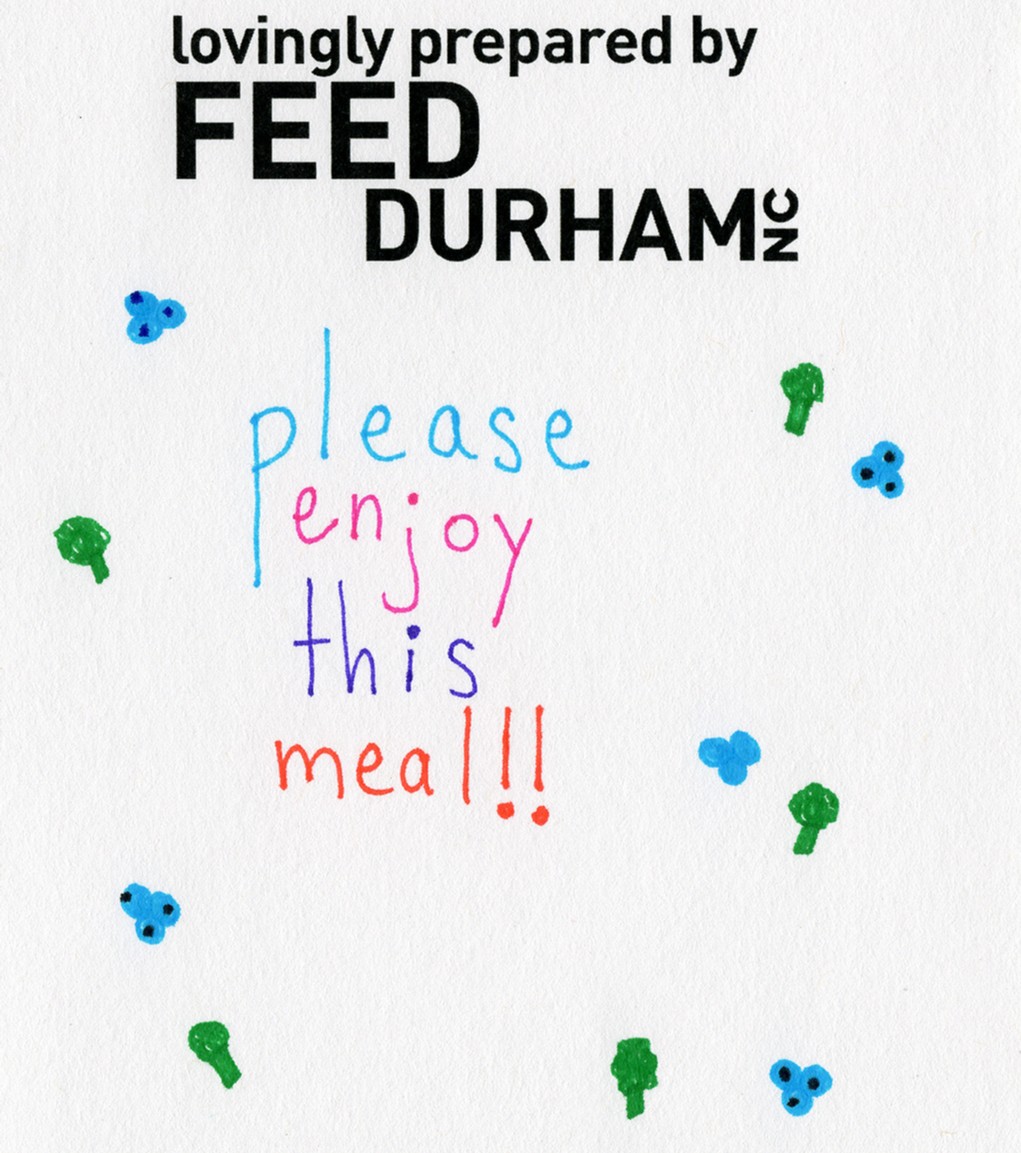 feeddurhamnc's tweet photo. Grateful to all the people who have contributed to the Love Notes we send out with every meal. https://t.co/2Ds3FFAl0B