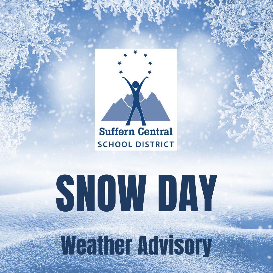 Due to the impending inclement weather, all Suffern Central schools will be closed on Friday, January 7. There will be no remote learning as this will be a traditional snow day. Be safe and enjoy the day!
#MountiePride #SuffernCentral
