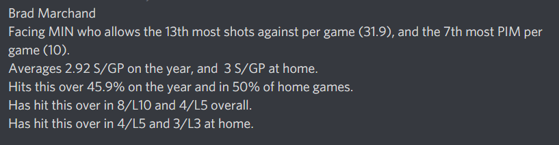 ShotPropz's tweet photo. First play of the day:
1u - Brad Marchand (BOS) O 2.5 @ -125 (Bet365)
#GamblingTwitter #NHL #NHLGambling #NHLBetting #PlayerProps #SOGProps https://t.co/PkHAtwaU7b