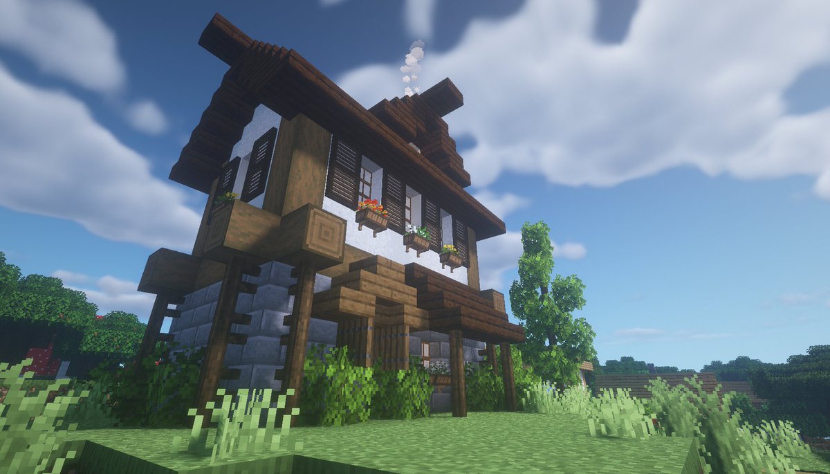 evariim's tweet photo. Some houses from an old map.
#Minecraft #aesthetic https://t.co/5OFRqGDIY7