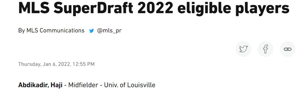 <a href="/18ha1/">Haji Abdikadir #42</a>  Haji Abdikadir from <a href="/LouCol_Soccer/">Louisville Collegiate School Soccer</a> <a href="/Amazons_Titans/">LCSAmazons&Titans</a> @UofLmenssoccer eligible for upcoming MLS Superdraft