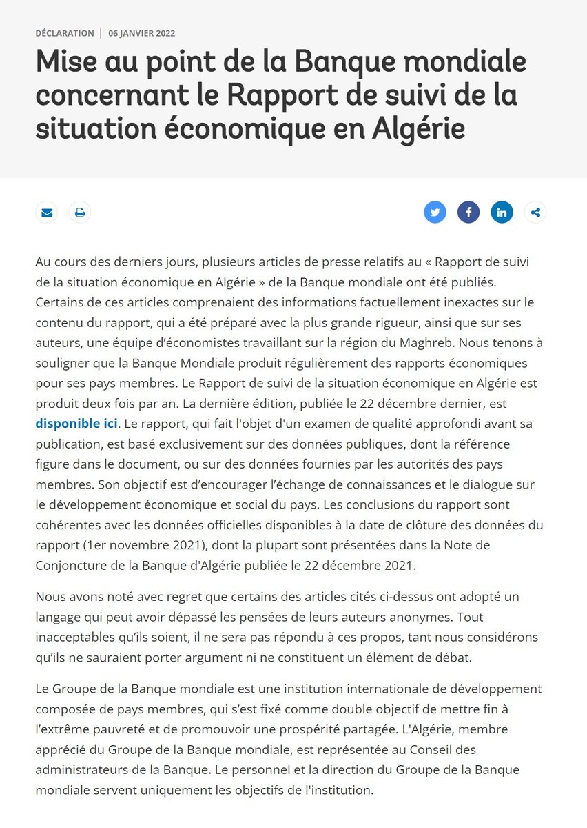 Within the span of a mere 16 months, major Algerian media outlets —and on two occasions Algeria's national press agency— have been slammed for #fakenews by the @UNHumanRights, @mfa_russia and @WorldBank !!

#FactoryOfLies