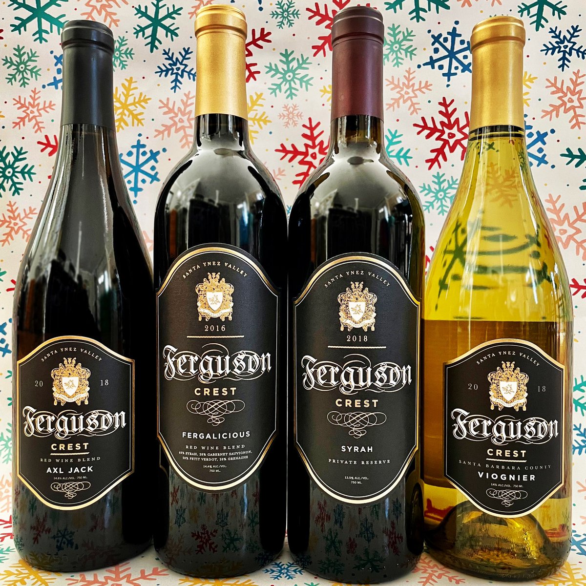 FergusonCrest's tweet photo. Let’s #wine about winter with 30% OFF all #wineflights, like our #WinterFlight & more, thru 1/31. 🍇🍷❄️ #fergusoncrest #winesale #winelover #redwine #fergalicious #axljack #syrah #whitewine #viognier #wineflight #winterwine #letswine #solvang #fergie https://t.co/yB35omBomL https://t.co/vDAzoosF15