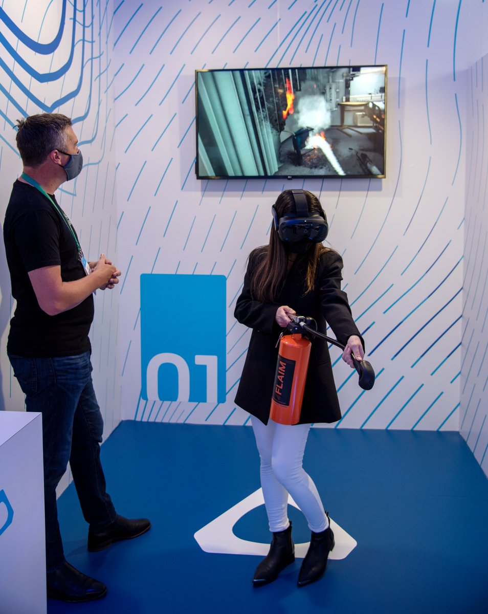 htcvive's tweet photo. With the VIVE Wrist Tracker, @FLAIM_Systems is able to provide more effective fire extinguisher trainings – all while reducing costs, risks, time needed to deliver training and certification, and increase the ease, safety, compliance and effectiveness.
#CES2022 #htcvive #FLAIM https://t.co/B4mp3mRQDf